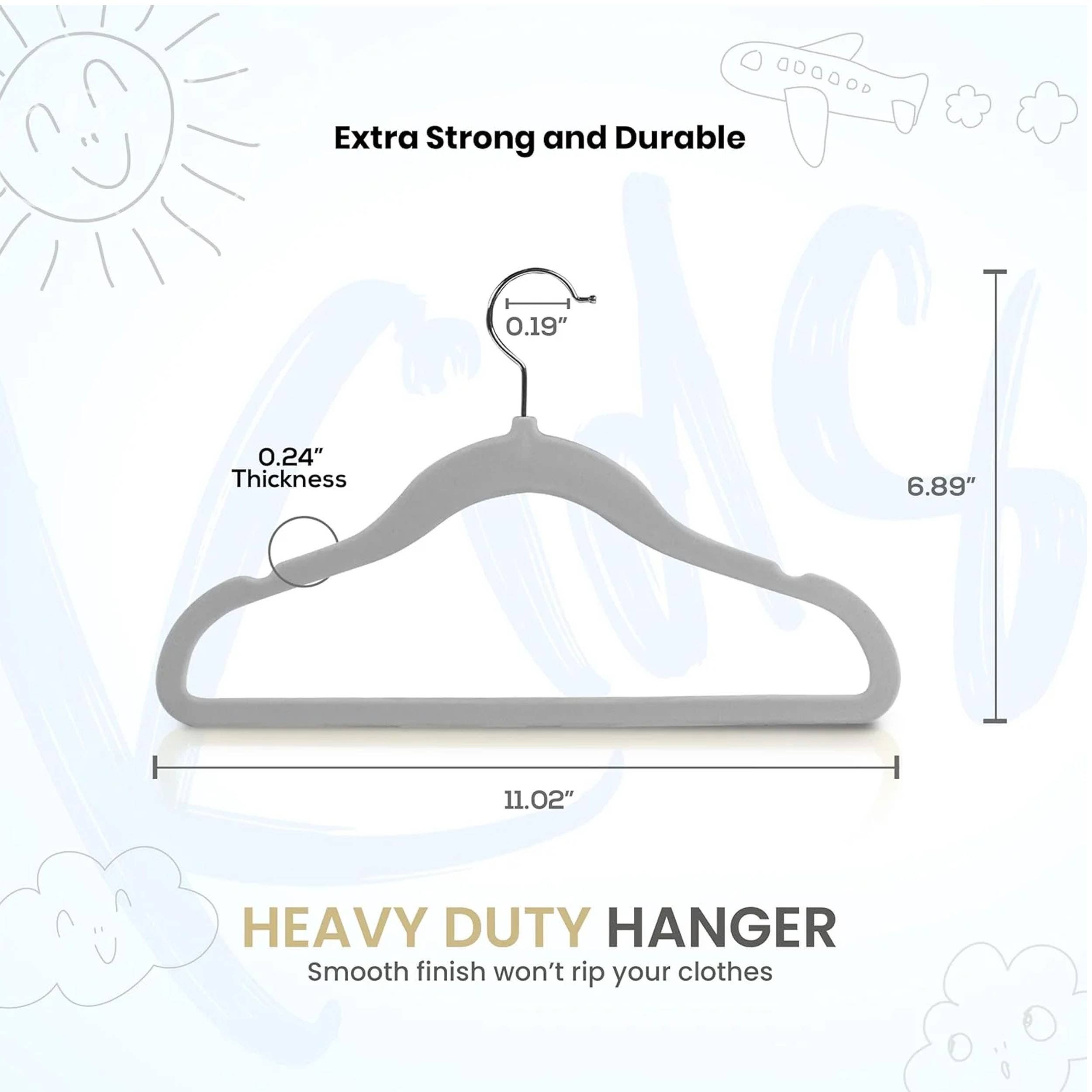 Haaro – wholesale Clothes hangers – Velvet Hangers For Kids2