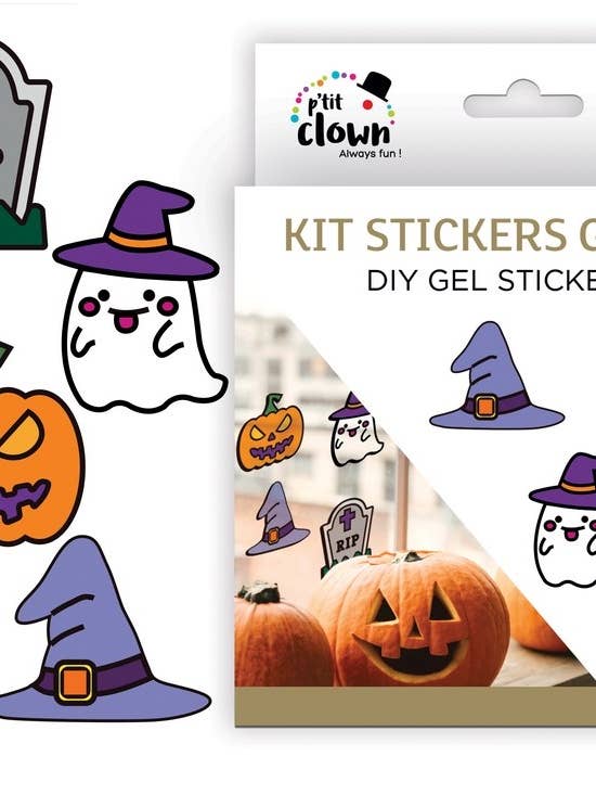 Kit fai-da-te adesivi gel Halloween - set da 4 per la vendita all'ingrosso da parte di P'tit Clown