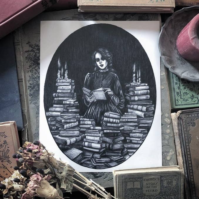 Bury Me in Books Fine Art Print - Dark Academia and other Purchase Wholesale dark academia. Free Returns & Net 60 Terms on Faire trending on Faire.