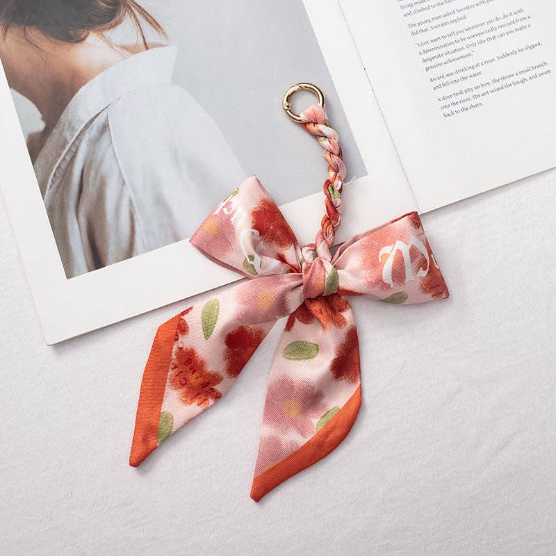 Dipped Shop - Wholesale Purse/Bag Accessory - Women's - Elegant Satin Scarf Bow Bag Charms DP25D6783