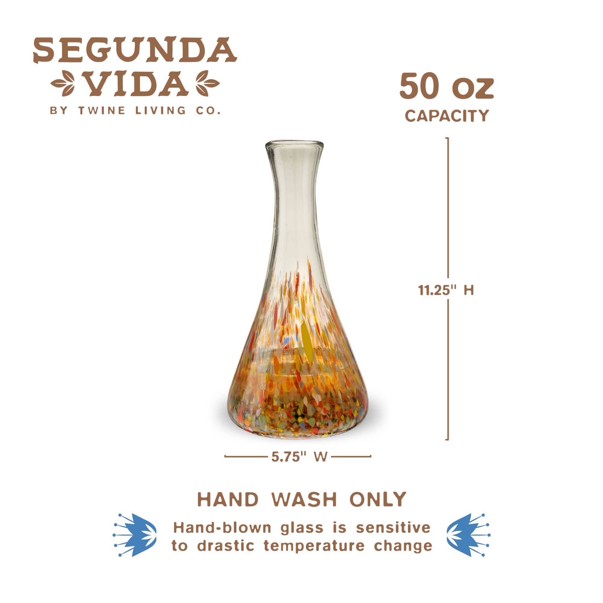Twine - Wholesale Decanter - Segunda Vida Artistico Recycled Glass Wine Decanter5