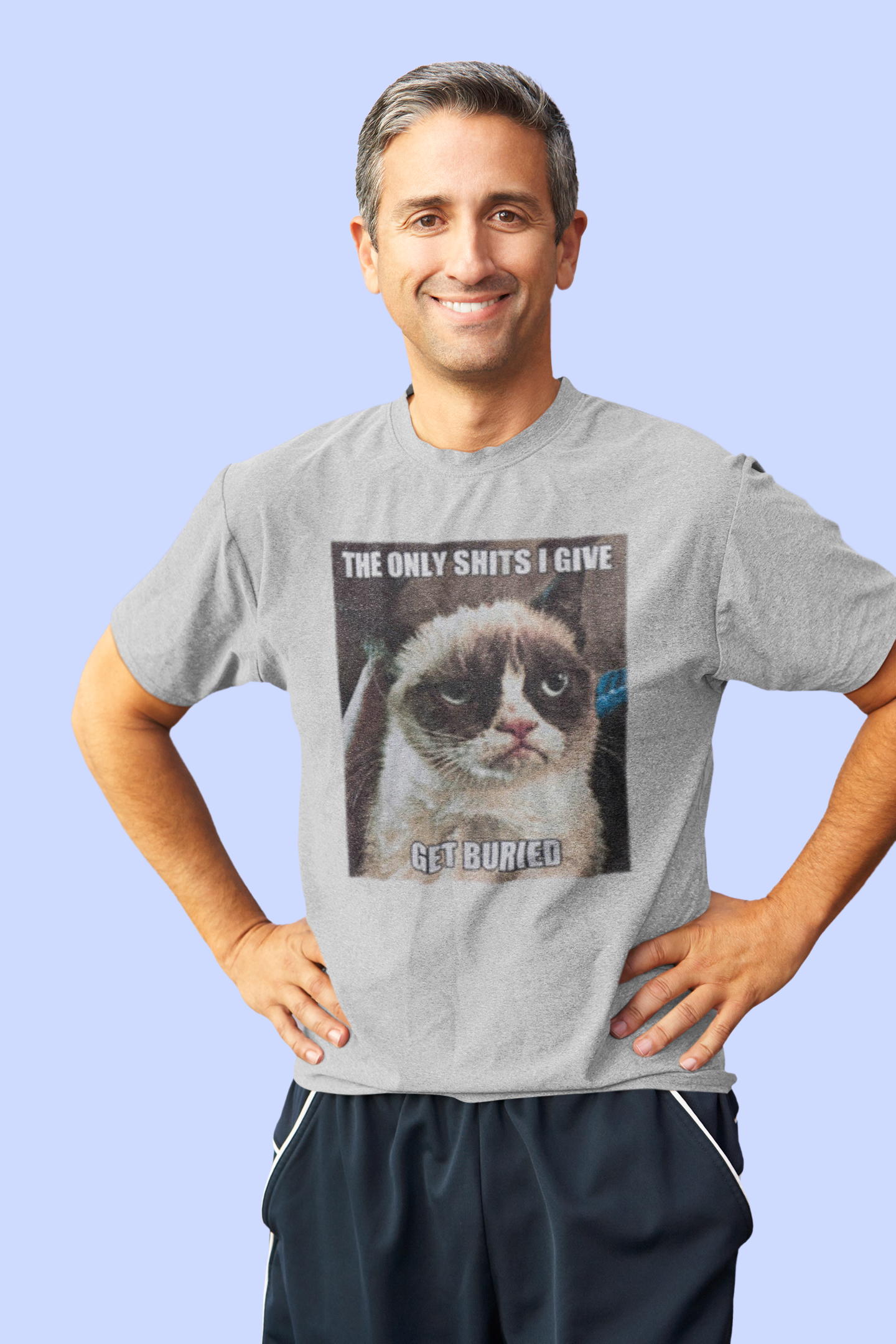 Official Store - Venta al por mayor Camiseta serigrafiada - Hombre - Camiseta Premium Suave para Hombre - Grumpy Cat - Get Buried2