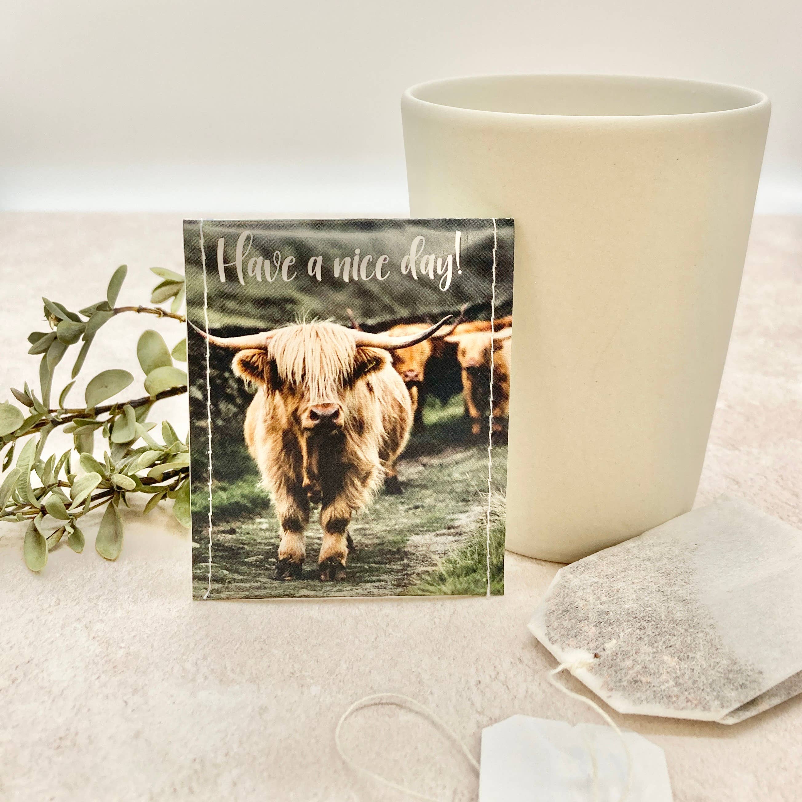 Victoria Mae Designs - Vendita all'ingrosso Tè in bustine - Set regalo con mucca delle Highland.5