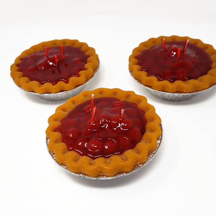 5" Cherry Pie Candle for wholesale by Candlelit Desserts