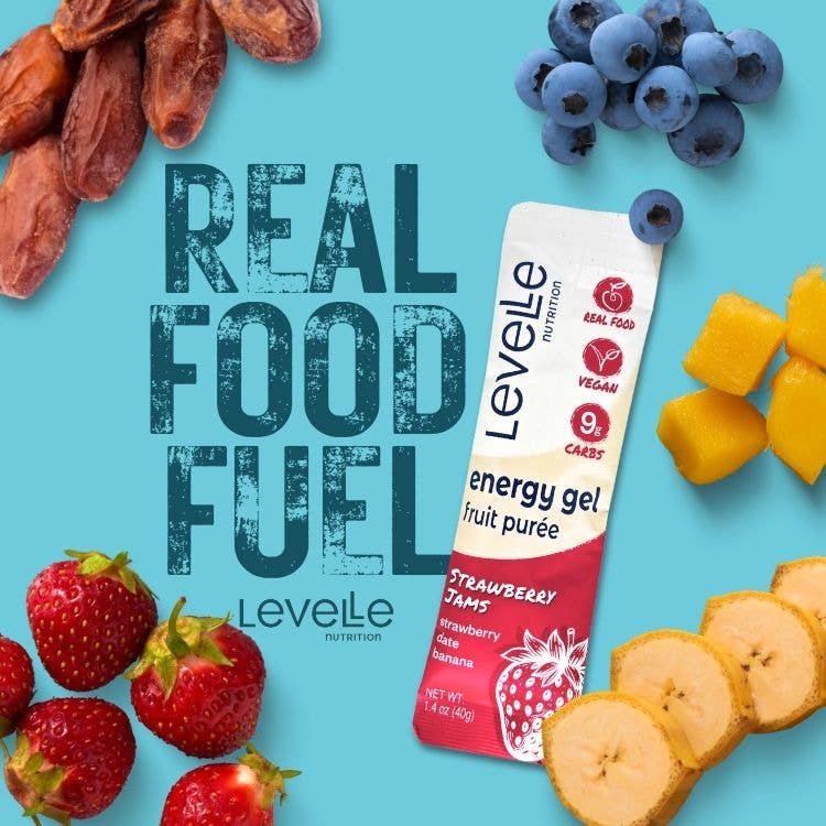 Levelle Nutrition - Wholesale Sports/Energy Drink - Strawberry Jams Energy Gel - Vegan (40g)3