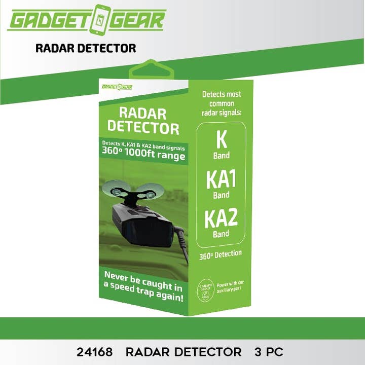 Novelty Closeout - Wholesale Electronic Toy - Kids & Baby - Gadget Gear Radar Detector with 12v Car Port- 3/Pack
