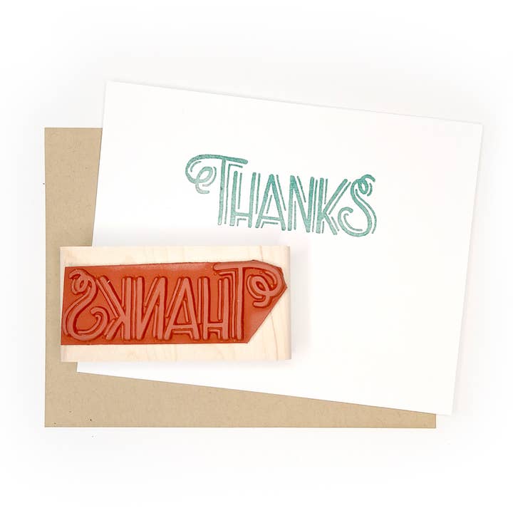 Peppercorn Paper - Wholesale Rubber/Decorative Stamp - Thanks Rubber Stamp