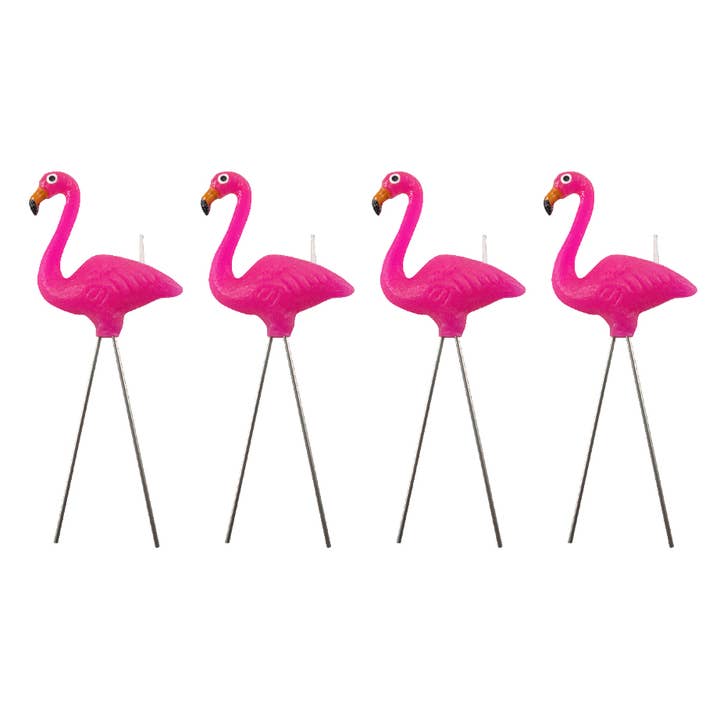 Streamline - Wholesale Cake Candle - Flamingo Candles - 4 Piece Set