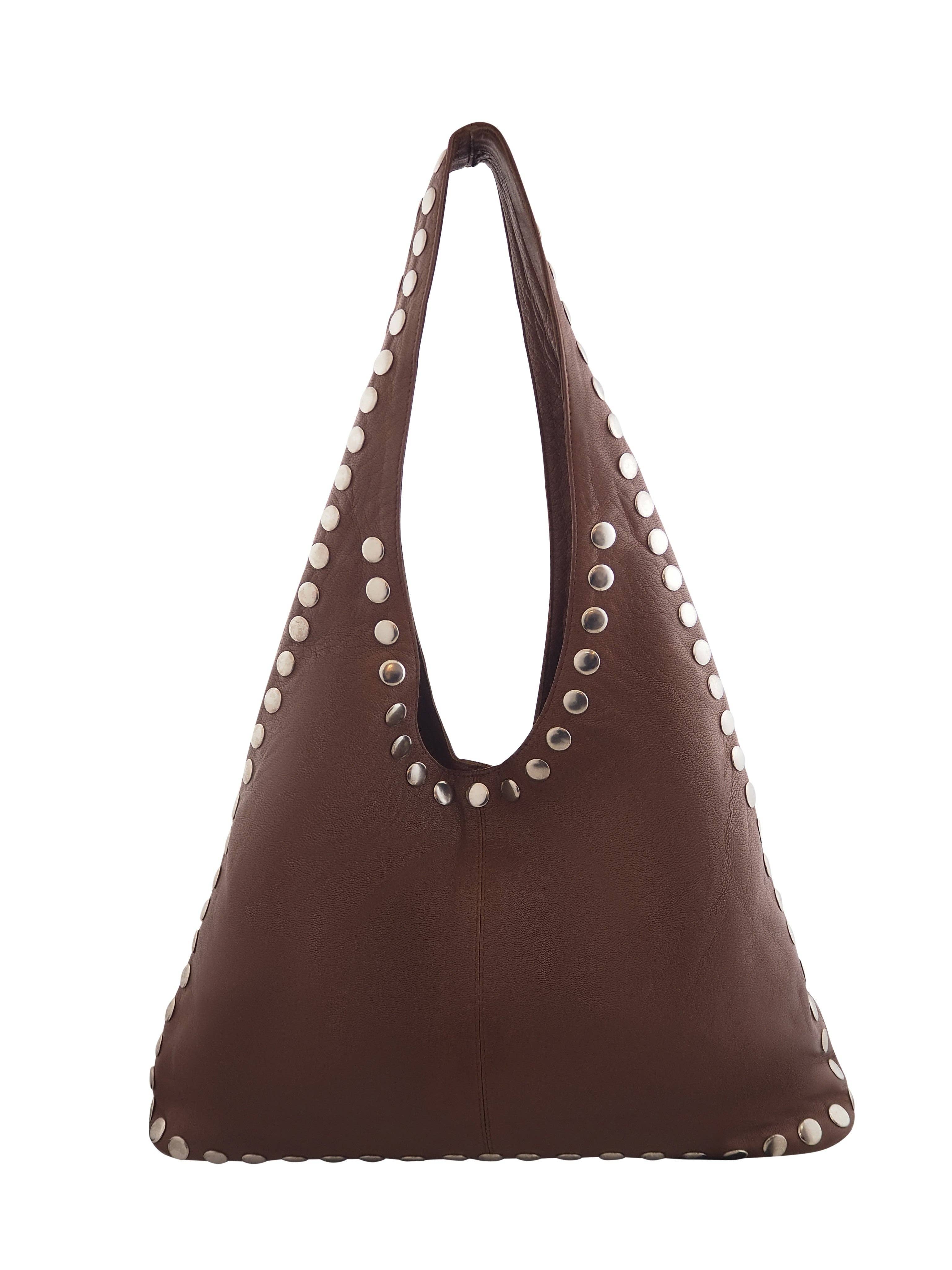 Cadelle Leather - Wholesale Shoulder bag – women's - Jenna Studded Hobo | Black5