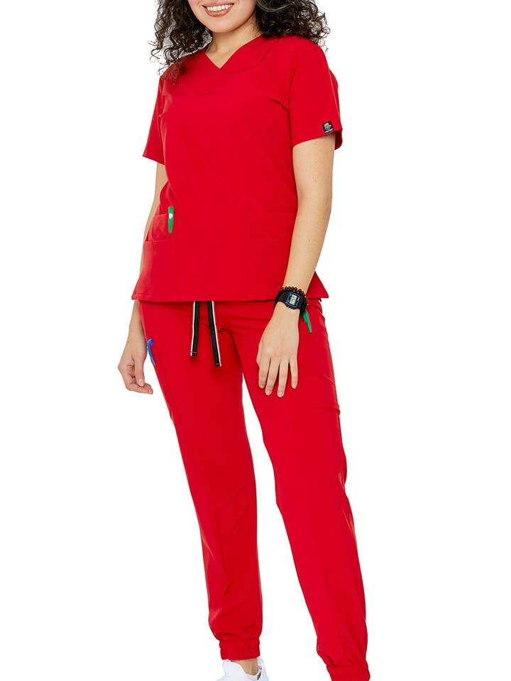 Dress A Med – wholesale Healthcare uniform – Women's – Women's 4-Way Extreme Stretch Jogger Scrubs - Style ST100-JR9