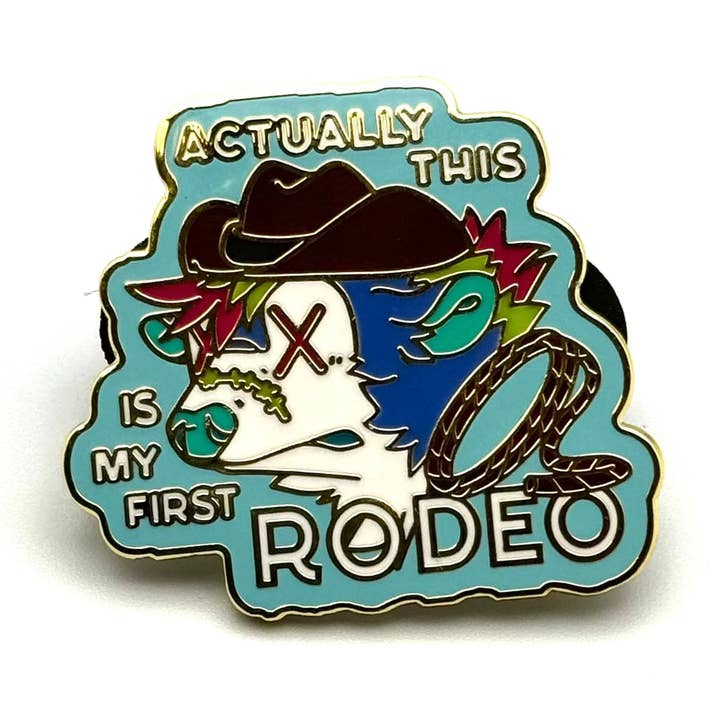Premier Rodéo Épingle en Émail pour la vente par Playing Possum Clothing Co.