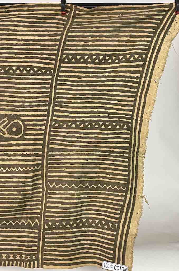 The Niger Bend - Vente Tapisserie/textile - Toile de boue Bogolan traditionnelle vintage Mali Textile africain | 58 x 33"3