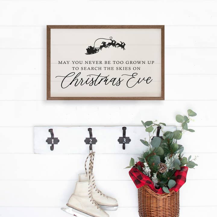 Kendrick Home - Wholesale Wood Wall Art - Search The Skies On Christmas Eve