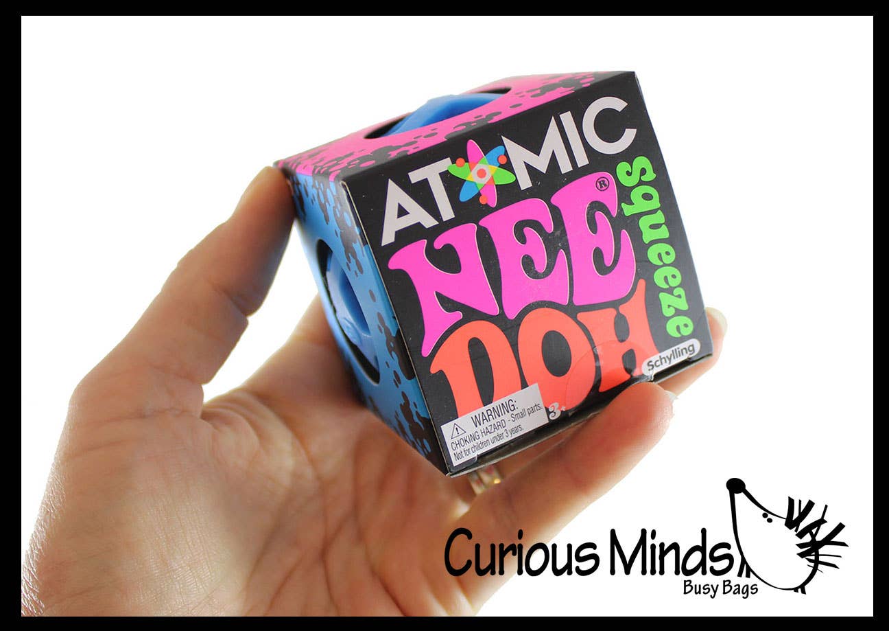 Curious Minds Toys - Venta al por mayor Juguete blando - Niños y bebés - 1 Bola Antiestrés de Apretar Rellena de Suave Pelusa Atomic Nee Doh1