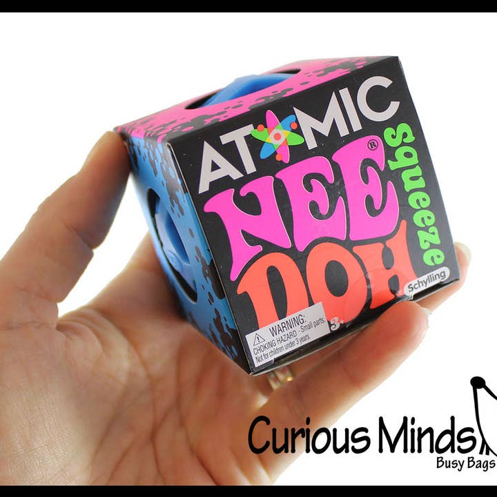 Curious Minds Toys - Venta al por mayor Juguete blando - Niños y bebés - 1 Bola Antiestrés de Apretar Rellena de Suave Pelusa Atomic Nee Doh1