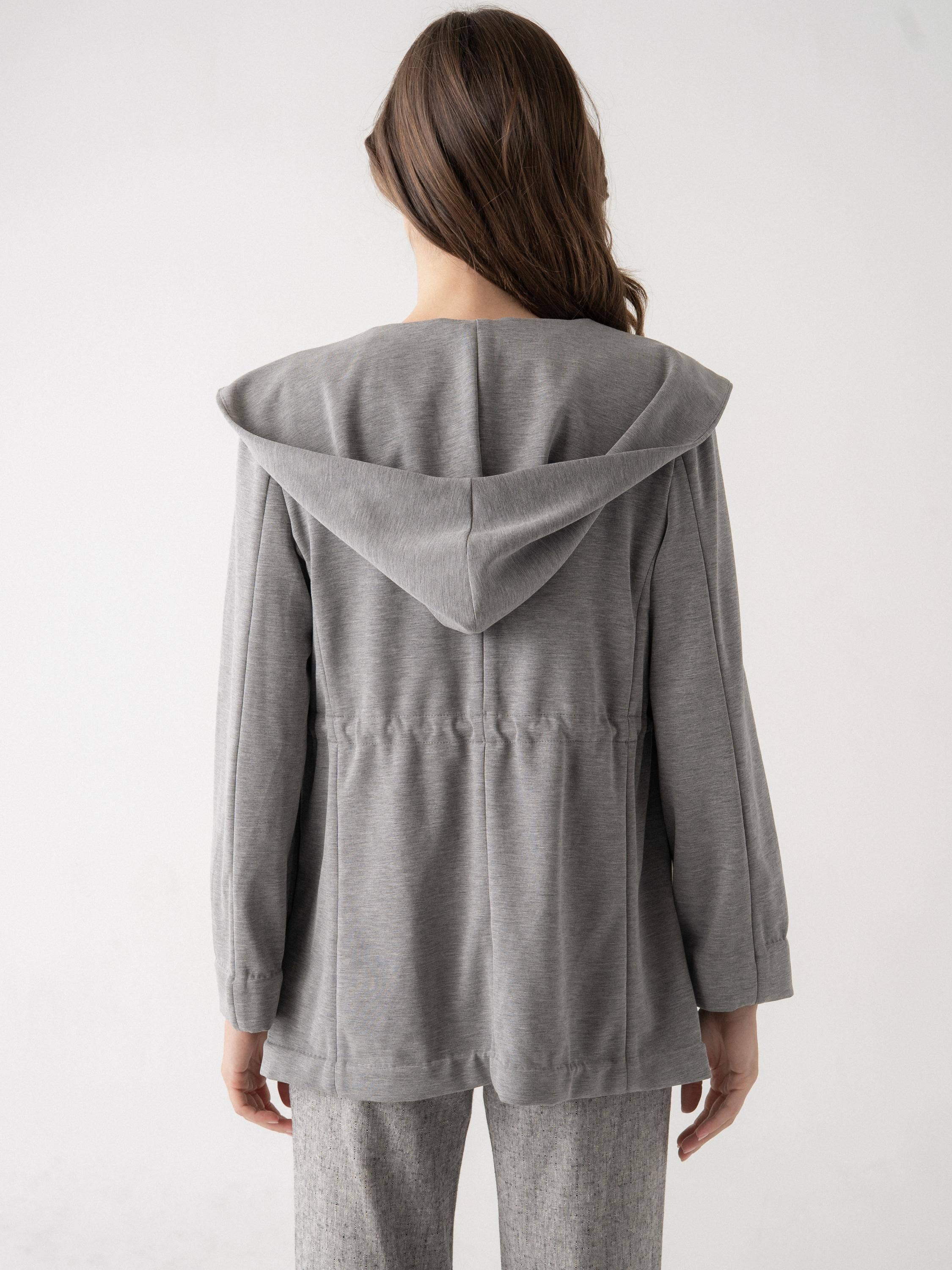 Grey STRETCH KNIT BLAZER for wholesale on Faire3