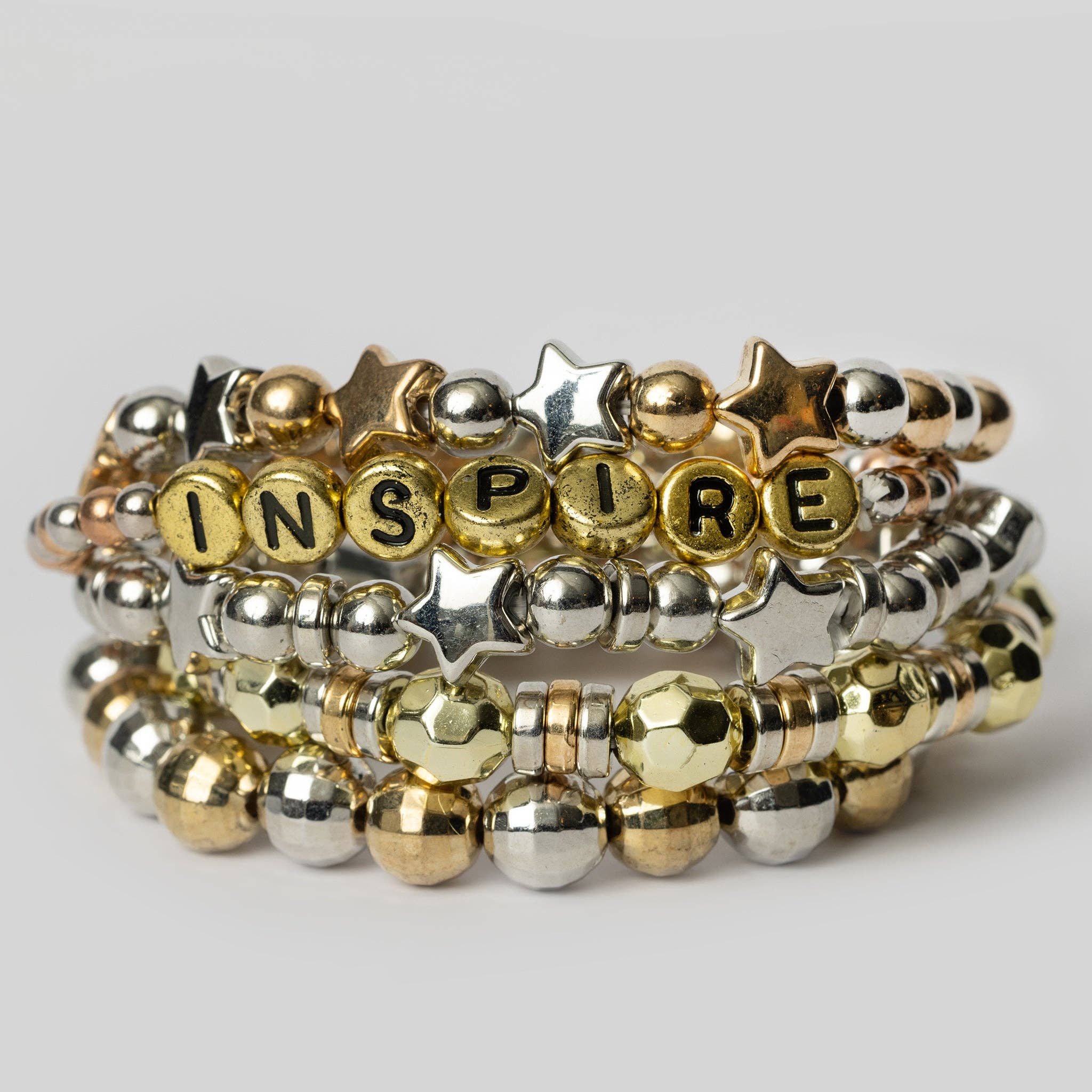 Jewelry Made by Me – wholesale DIY-pysselkit – Metallisk blandning guldbokstäver DIY pärllåda2