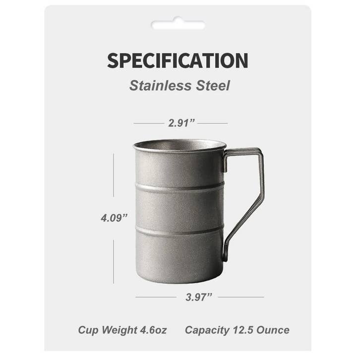 Fiona Accessories - Venta al por mayor Taza - Taza de café para camping con doble asa de 370 ml3