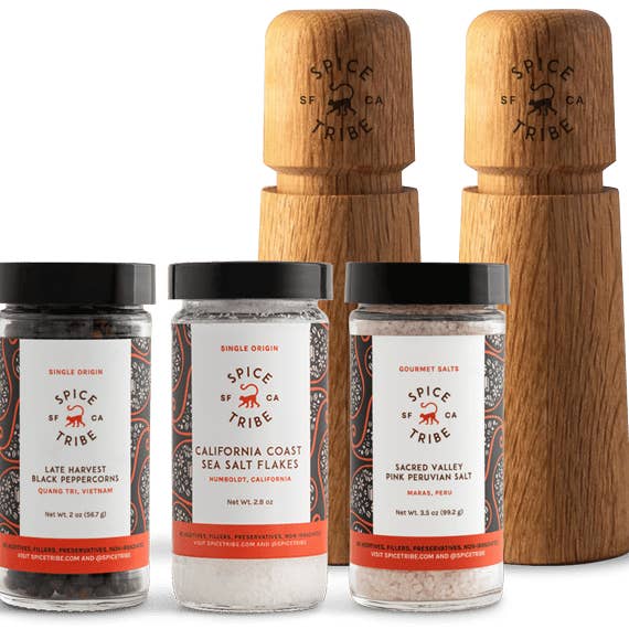 Sel & Poivre + Kit de Moulins pour la vente par Spice Tribe