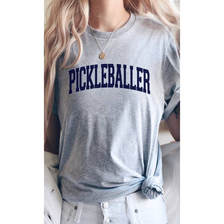Varsity Pickleball Pickleballer Graphic Tee for wholesale by Kissed Apparel
