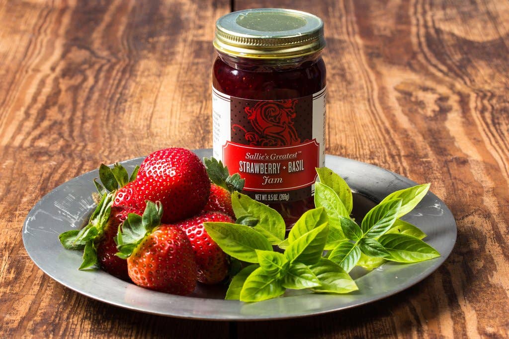 Sallie's Greatest - Wholesale Jam/Jelly - 9.5 oz. Strawberry + Basil Jam