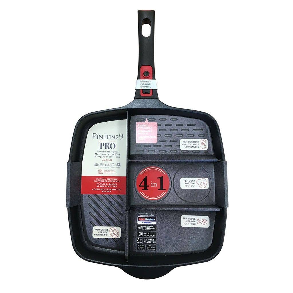 Pintinox - Wholesale Pan - Multipan 32x32 cm frying pan with detachable aluminum handle2