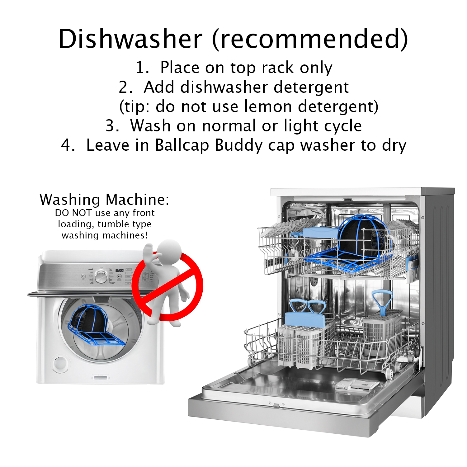 Ballcap Buddy - Wholesale Baseball Cap - Unisex - Ballcap Buddy Cap Washer - White6