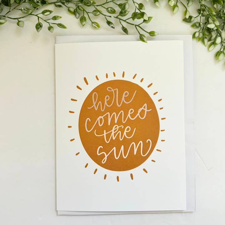 Here Comes the Sun Card for wholesale by Wild & Precious Boutique
