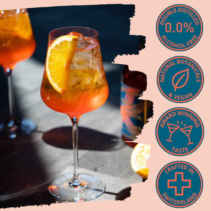 REBELS 0.0% – Engroshandel Alkoholfri aperitif – DOLCE SPRITZ alkoholisk Aperol Spritz-alternativ 0,0%7