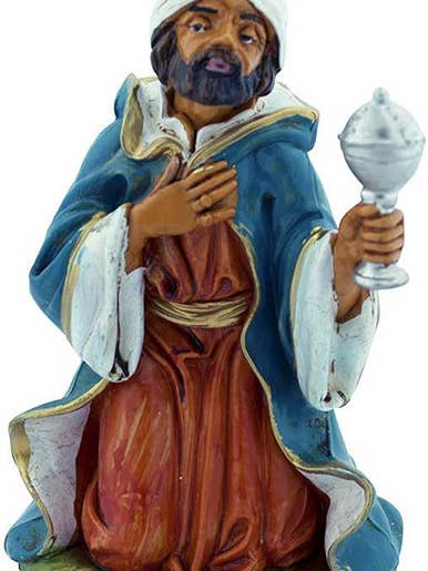 Un sage de 5 pouces - Balthazar | Trois rois | Nativité de Noël pour la vente par Village Gift Importers