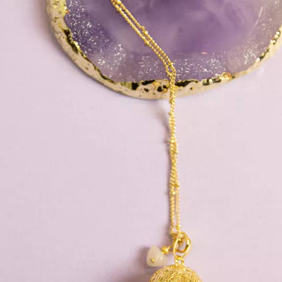 à mes copines - Venta al por mayor Collares con colgantes/abalorios - Caja de embarazo grabada con mandala de cuarzo rosa