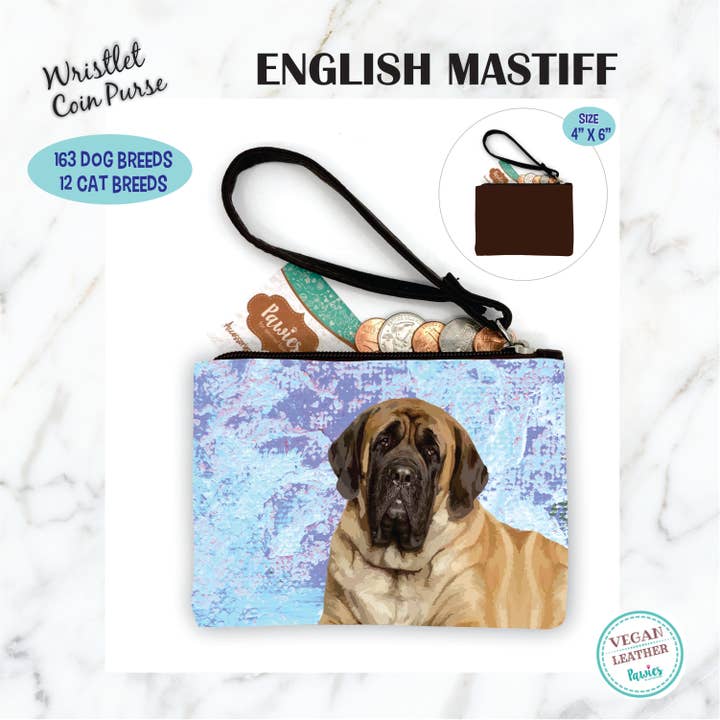 Engelsk Mastiff møntpung • Gulvdisplay valgfri for engroshandel hos pawies