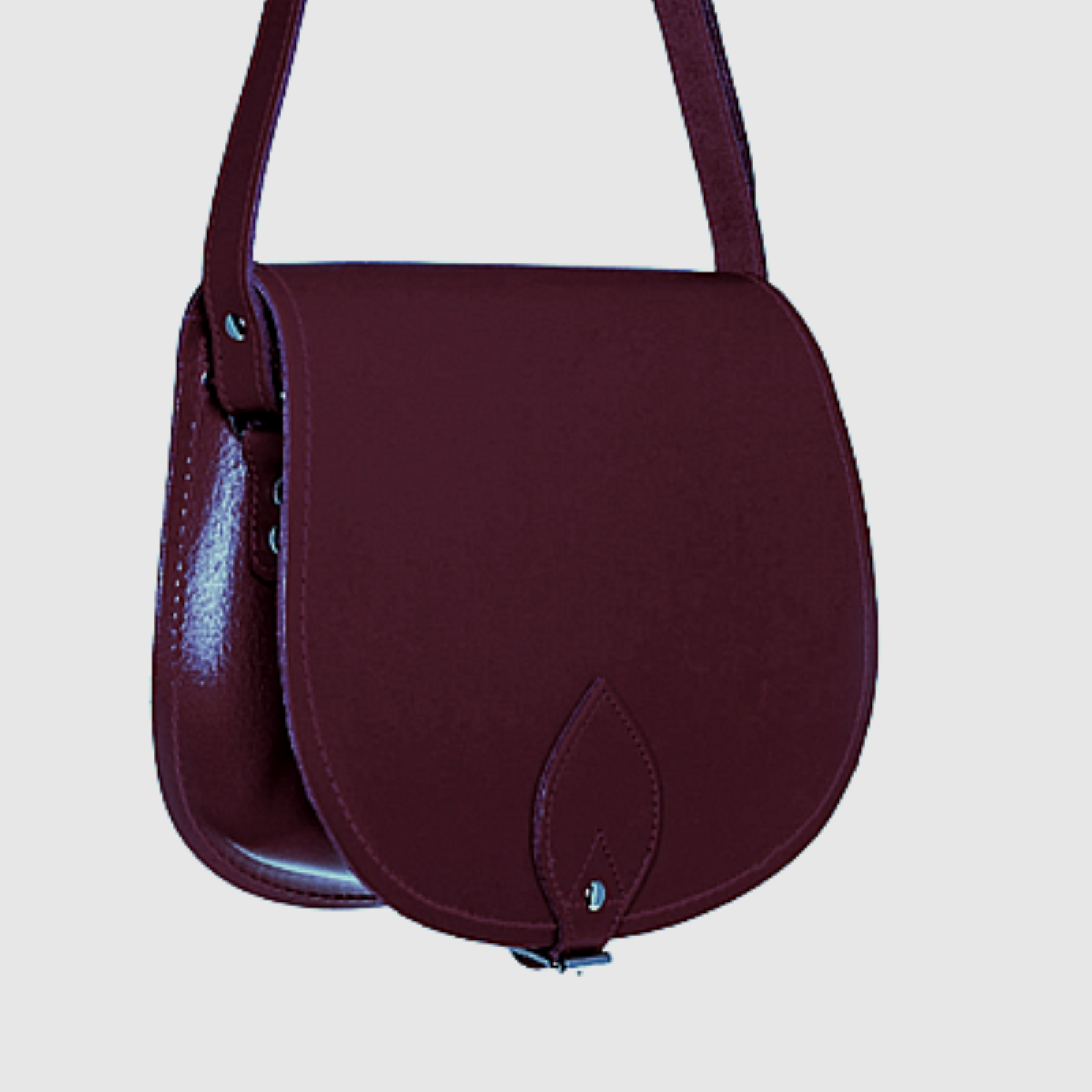 Zatchels - Wholesale Crossbody Bag - Women's - Handmade Leather Saddle Bag - Marsala Red0