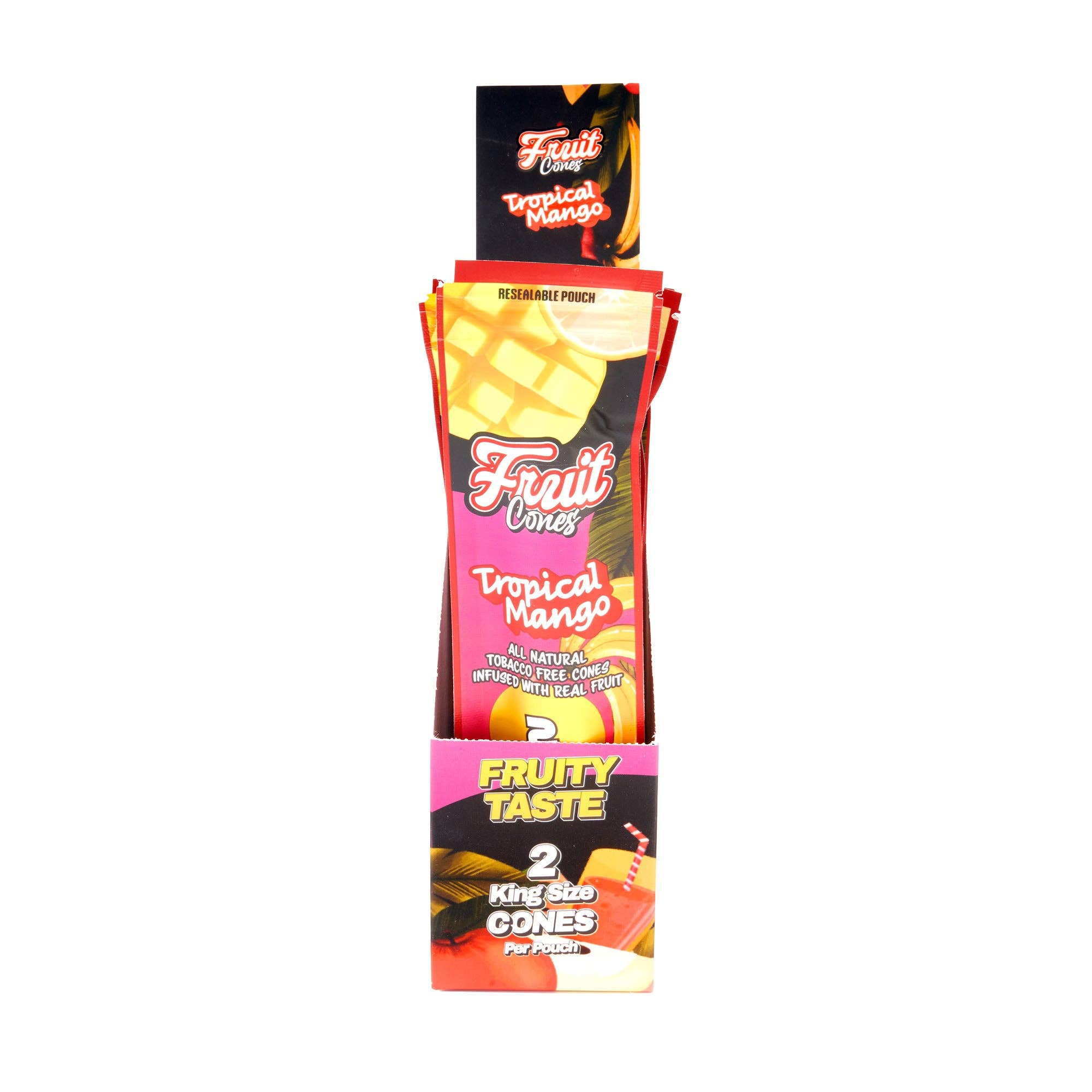 Cannatron - Wholesale Retailer Display - Paper & Novelty - Fruit Cuts Natural Pulp Cones - King Size - 2pk - 10ct11