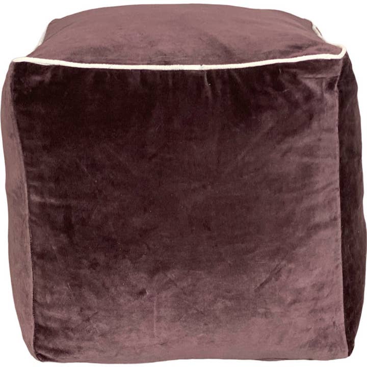 Ottoman Pouf - Chocolate Brown Velvet for wholesale by Studio S Designs