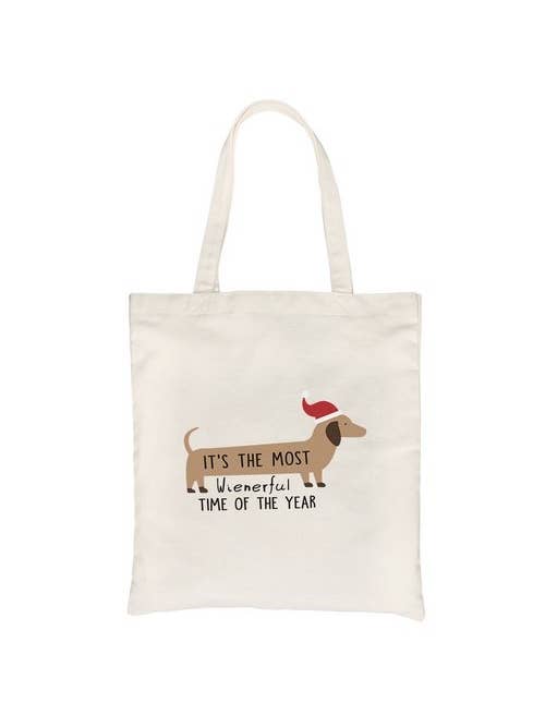 Gravhund gennem sneen lærred taske for engroshandel hos 365 In Love