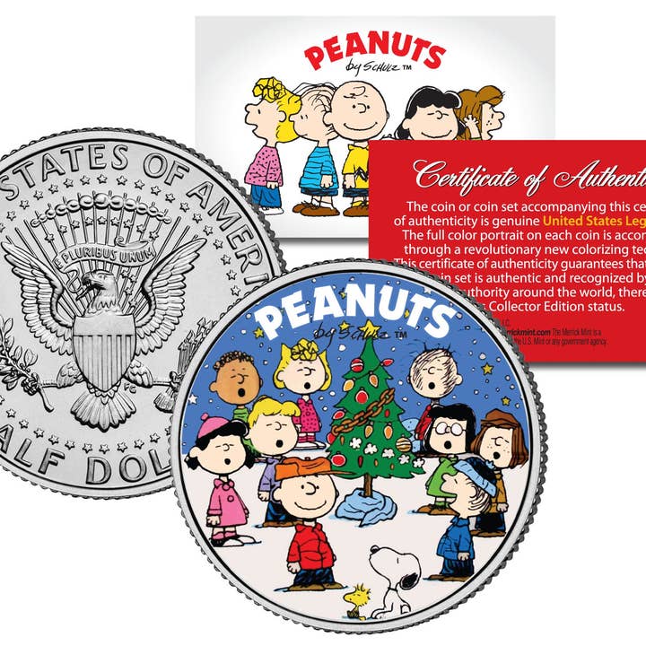 Peanuts Charlie Brown Christmas Jfk Kennedy Half Dollar Coin - Choose Your Coin - Fast And Free Ship To U.S. for wholesale by The Merrick Mint
