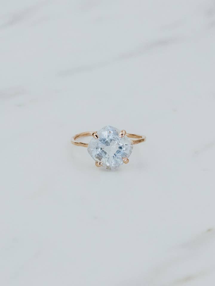 Stella Ring - Aquamarine | 14k RG for wholesale by Wings Hawaii