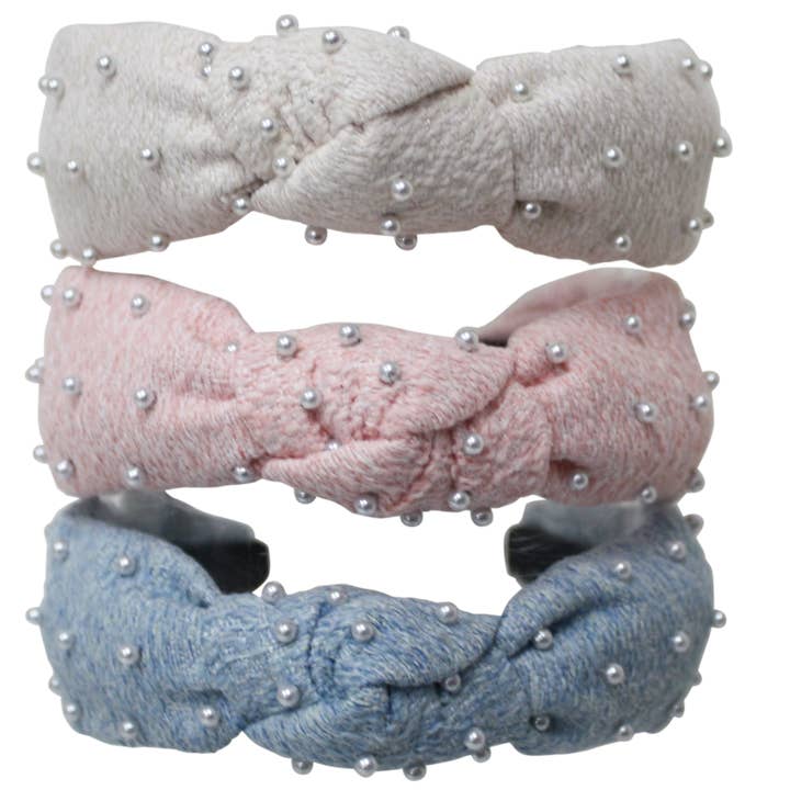 Bandeau Noué Pearl Tweed pour la vente par Bows Arts