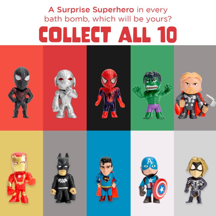 Two Sisters Spa - Wholesale Bath Bomb/Fizz - Superhero Kids Bath Bombs Gift Set with Toys Inside – 12 Pack2