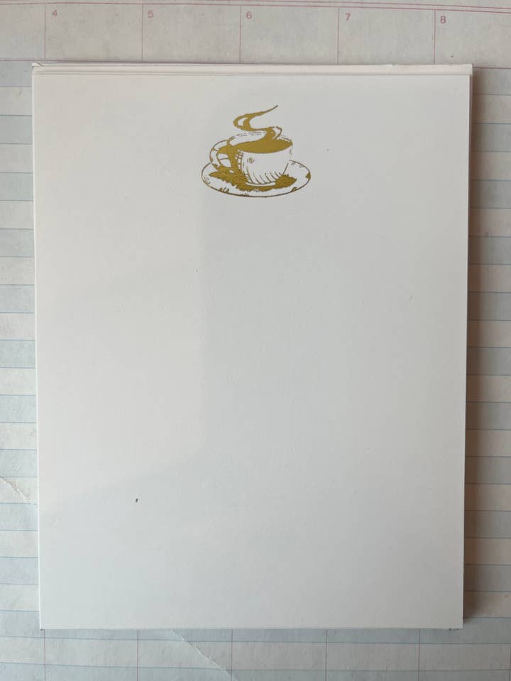 Coffee Cup Foil Pressed Stationery for wholesale by Parcel