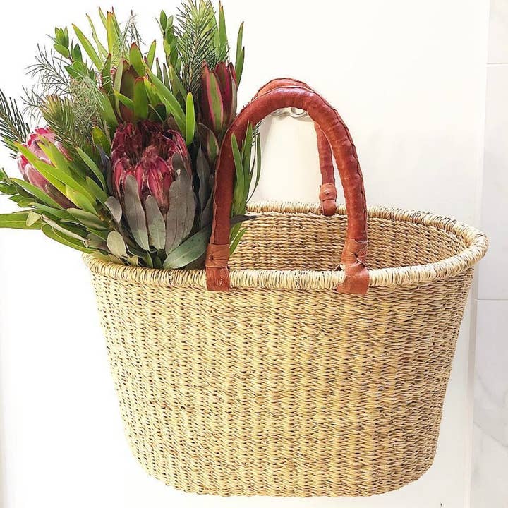The African Home Goods - Wholesale Basket - African Basket | Oval Bolga Ghana Basket Dye Free6