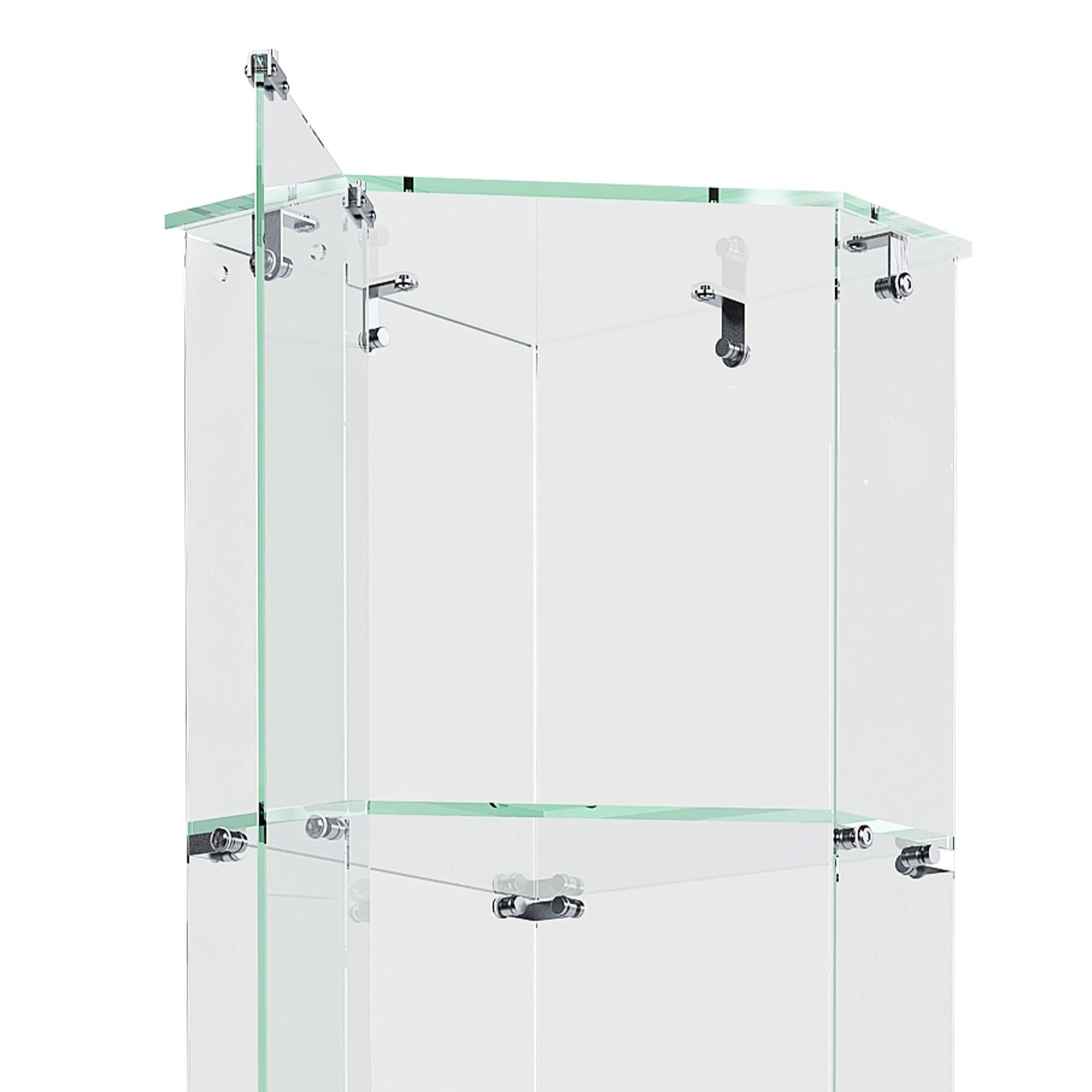 39F Inc. - Wholesale Display Case - 5-Tier Glass Display Cabinet with LED Lighting, Black13