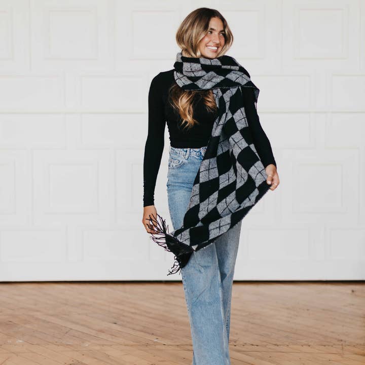 Pretty Simple - Wholesale Scarf - Women's - Always Classy Argyle Plaid Scarf