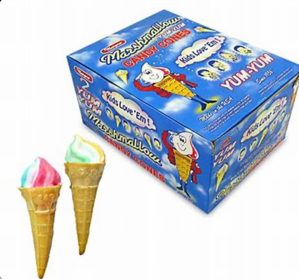 O'Shea's Candies Sweet Shop - Wholesale Marshmallow - Nostalgic Old Fashioned Marshmallow Ice Cream Cones 🍦 🍦2PK1