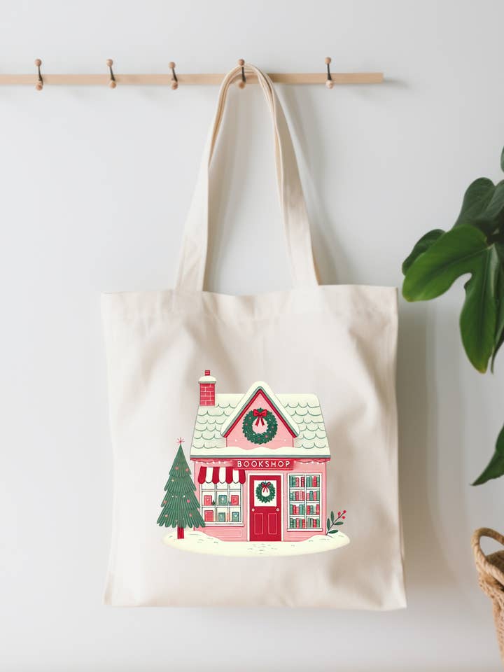 Sac en toile de la librairie Holiday pour la vente par EnchantingSunshine