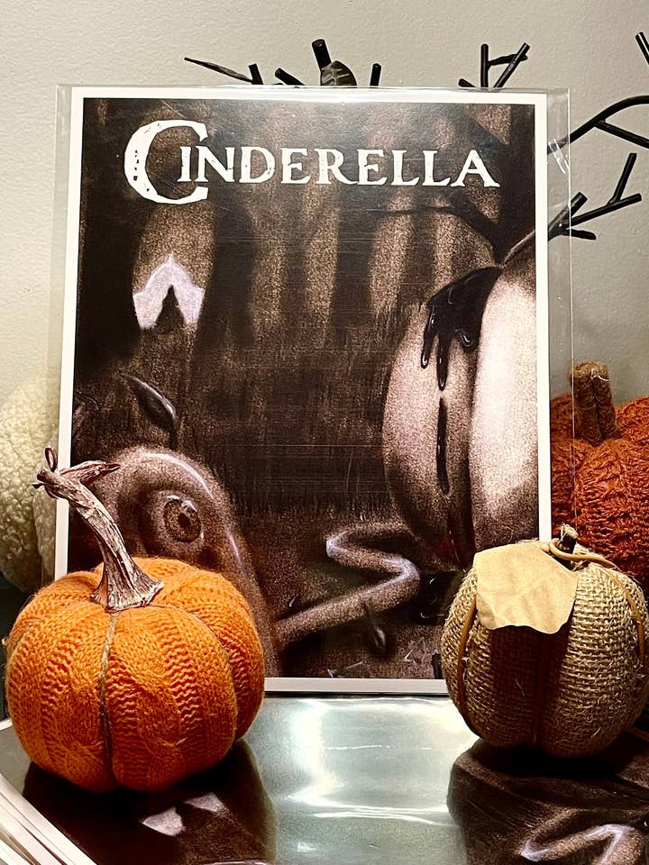 Cinderella Charcoal Print for wholesale by Burning Branches Creatives