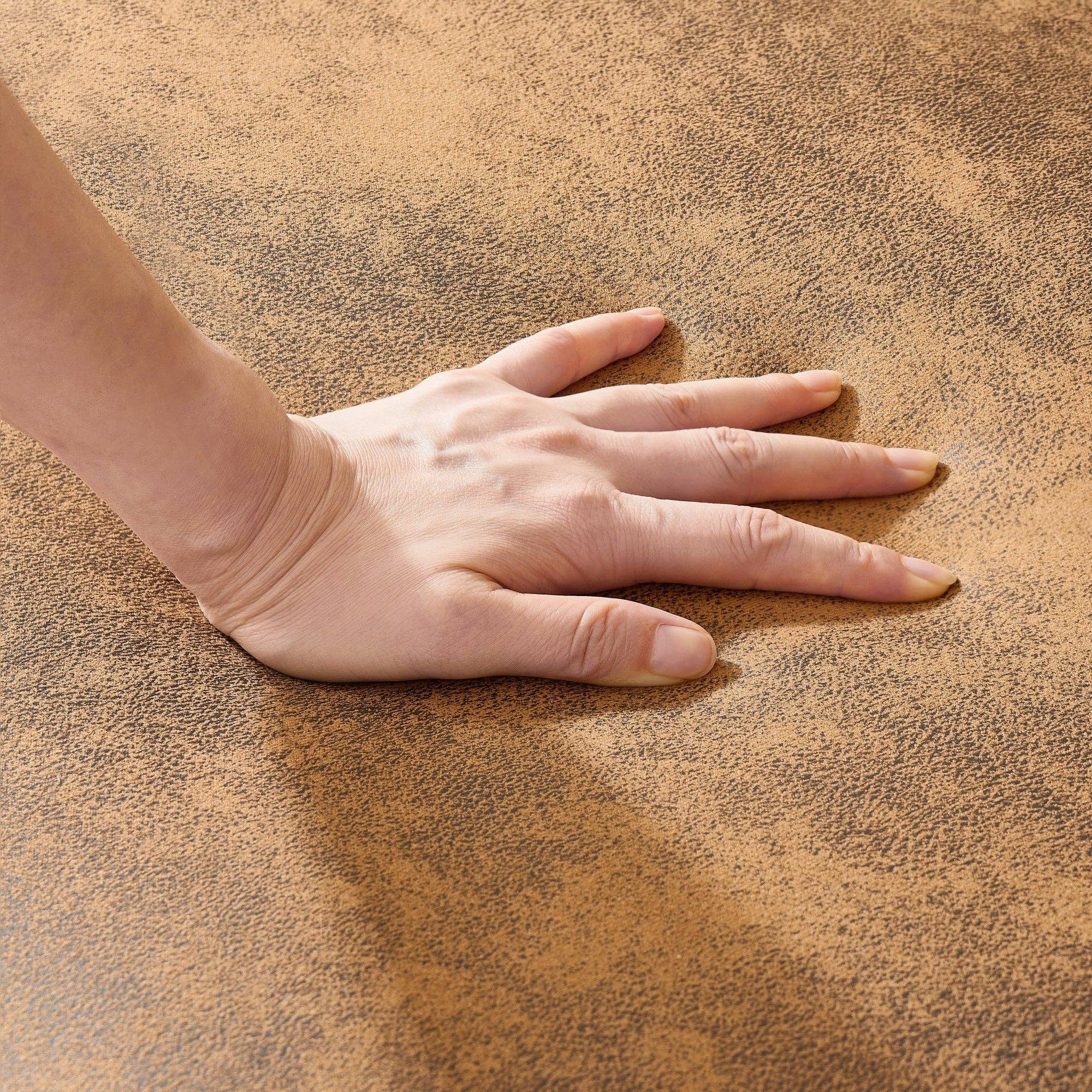 HOMYCASA DESIGN INC - Vente Canapés - Ensemble de canapés Chesterfield en similicuir 3+3 places, tissu haute technologie, accoudoir roulé, canapé rembourré, marron13