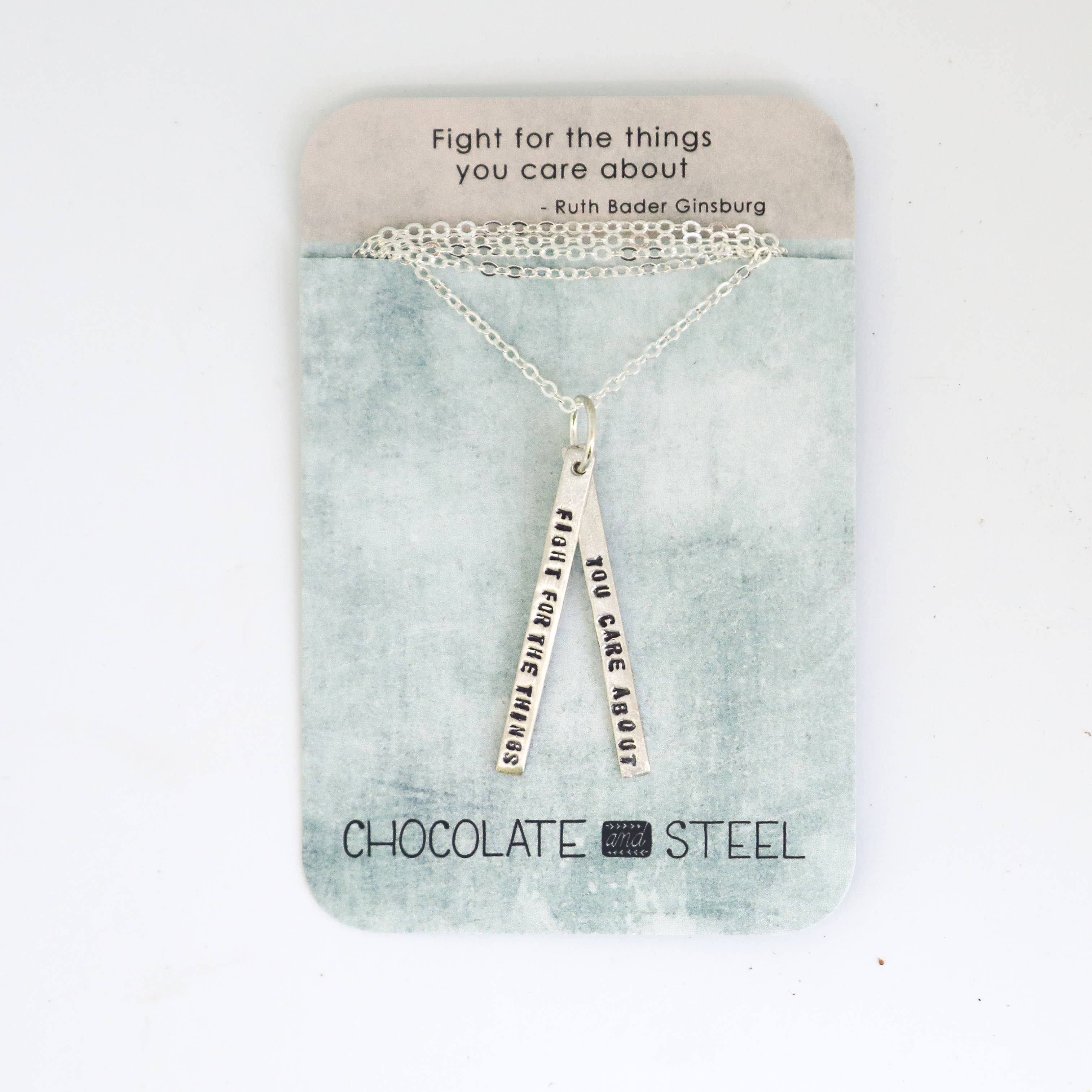 Chocolate and Steel - Wholesale Halskettinghanger - Ruth Bader Ginsburg Citaat ketting4