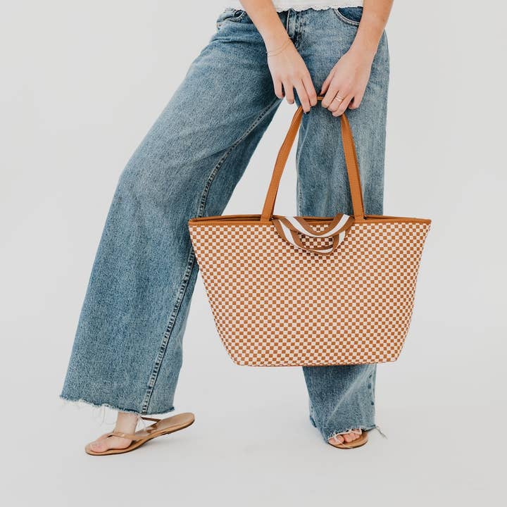 Pretty Simple - Wholesale Tote Bag - Women's - Woven Tiffany Organizer Tote Bag